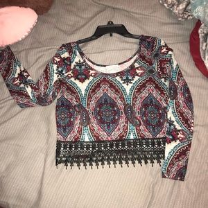 Crop Lace Sweater